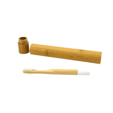 Load image into Gallery viewer, Natural Bamboo Biodegradable Toothbrush with Bamboo Storage Tube - Ekologikal