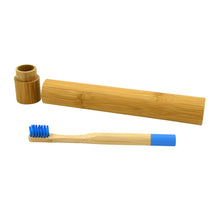 Load image into Gallery viewer, Natural Bamboo Biodegradable Toothbrush with Bamboo Storage Tube - Ekologikal