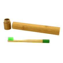 Load image into Gallery viewer, Natural Bamboo Biodegradable Toothbrush with Bamboo Storage Tube - Ekologikal